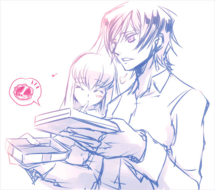 c.c. and lelouch vi britannia (code geass) drawn by creayus