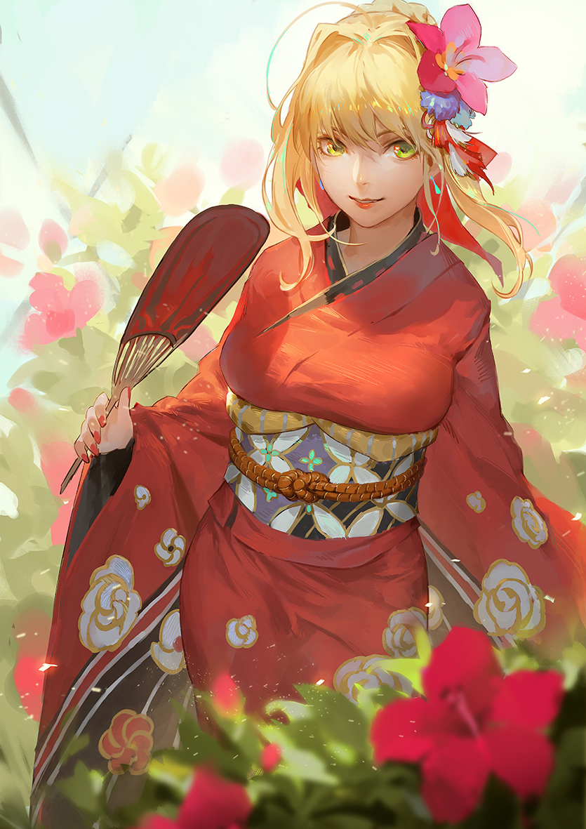 nero claudius (fate and 1 more) drawn by qmo_(chalsoma)
