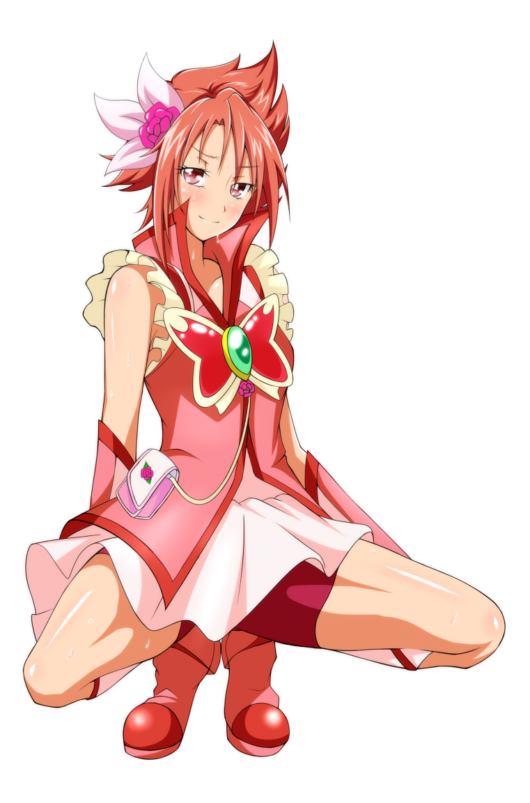 natsuki rin and cure rouge (precure and 2 more) drawn by jabara_tornado