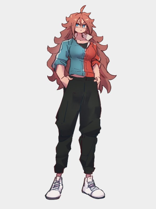 android 21 (dragon ball and 1 more) drawn by kemachiku