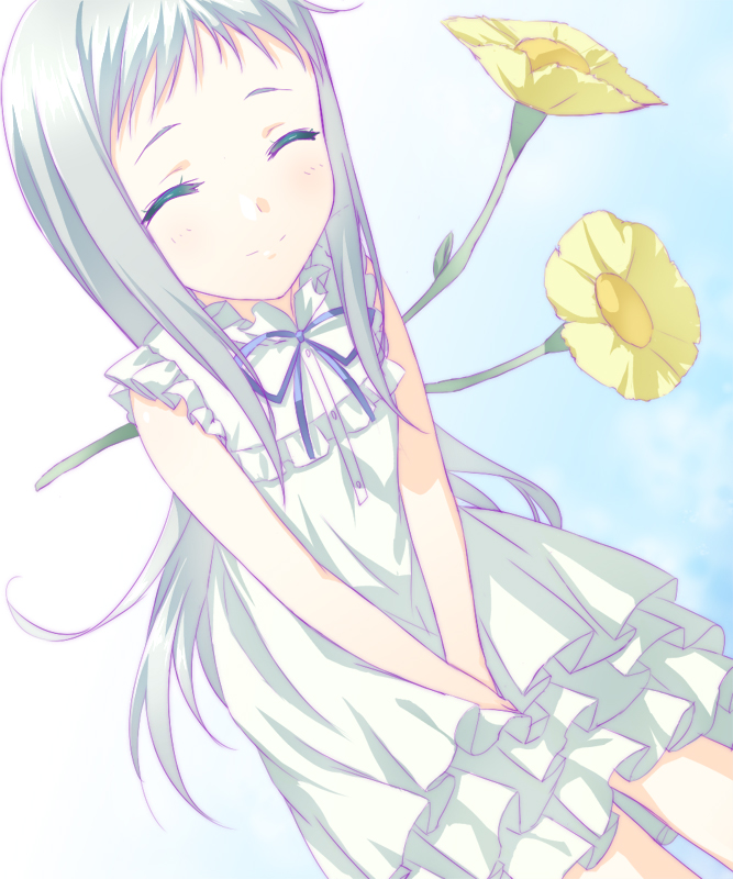 honma meiko (ano hi mita hana no namae wo bokutachi wa mada shiranai.) drawn by senoo_aoi