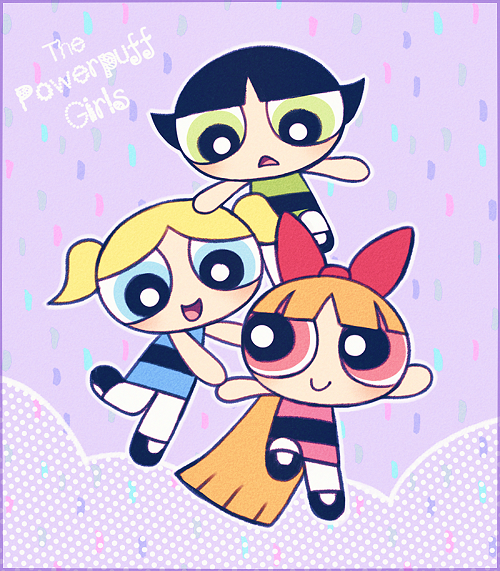 buttercup, blossom, and bubbles (powerpuff girls) drawn by ayu_(mog)