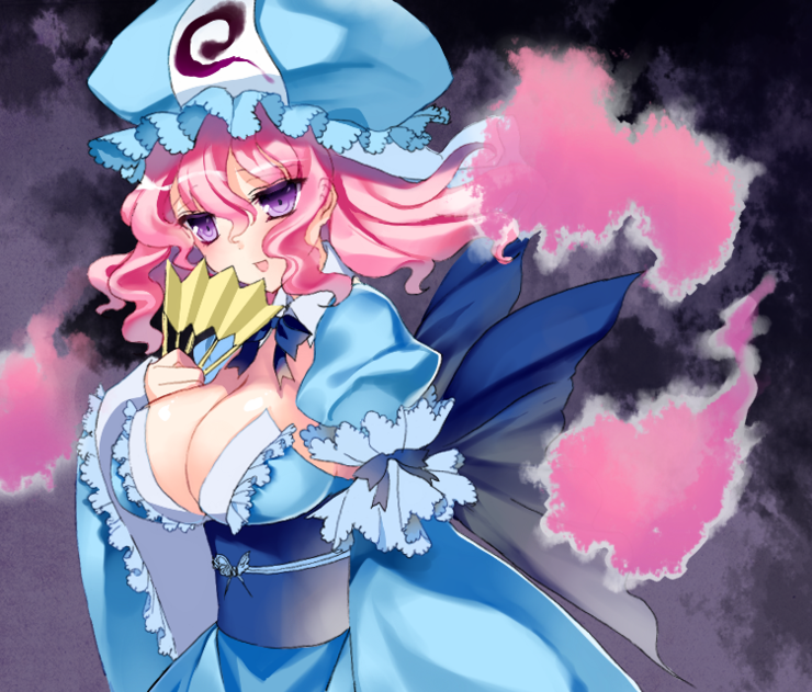 saigyouji yuyuko (touhou) drawn by cosmos_(the_crying_moon)
