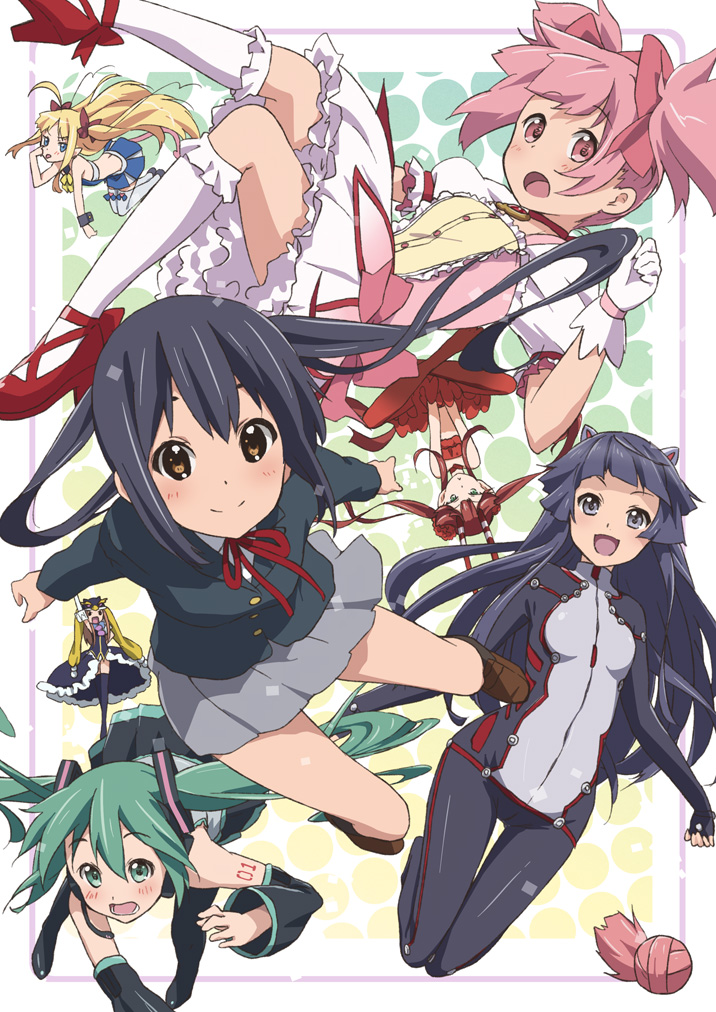 hatsune miku, kaname madoka, nakano azusa, akaza akari, takakura himari, and 4 more (vocaloid and 7 more) drawn by errant