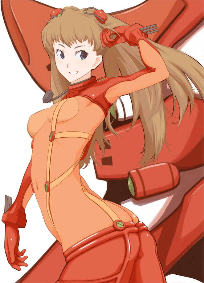 souryuu asuka langley and eva 02 (neon genesis evangelion and 2 more) drawn by nanahime
