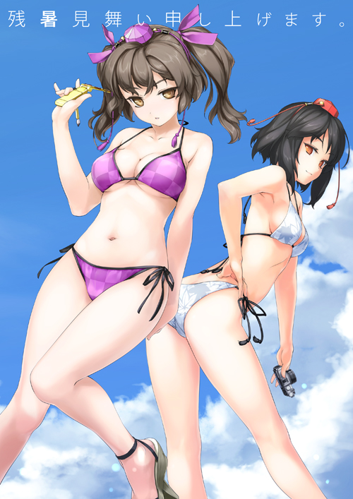shameimaru aya and himekaidou hatate (touhou) drawn by rokuwata_tomoe