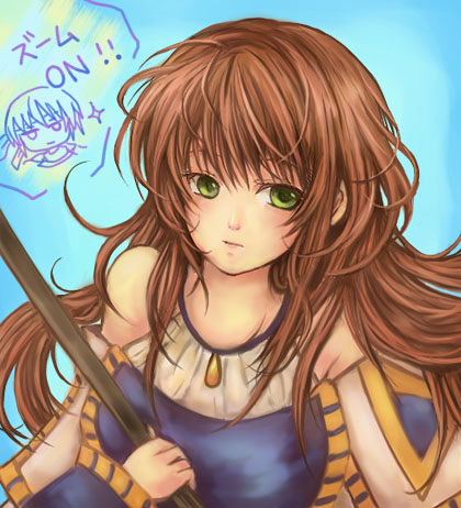 viki and lazlo (gensou suikoden and 1 more) drawn by kotsuki_mayu