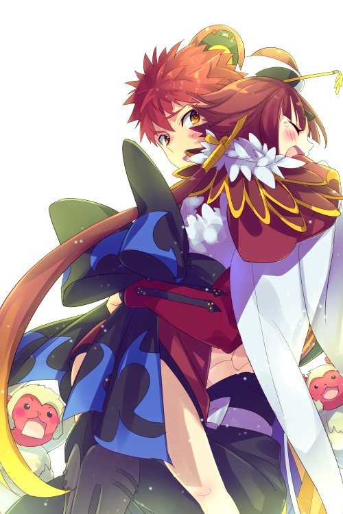 emiya shirou, senji muramasa, beni-enma, and demonic monkey (fate and 1 more) drawn by echo_(circa)