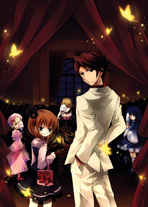 beatrice, ushiromiya battler, frederica bernkastel, ushiromiya maria, and lambdadelta (umineko no naku koro ni) drawn by suzushiro_kurumi