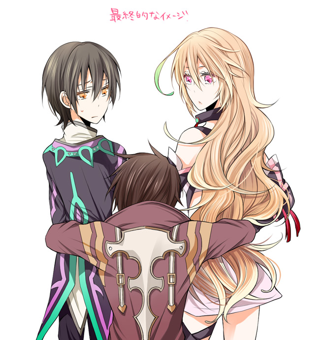 milla maxwell, jude mathis, and alvin (tales of and 1 more) drawn by nagarete_toira