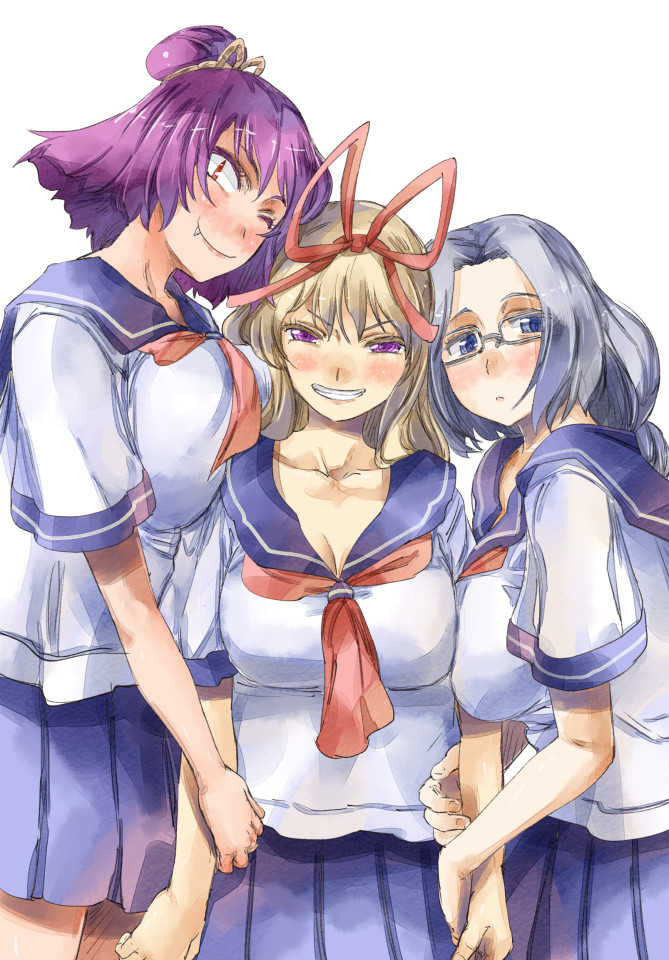 yakumo yukari, yasaka kanako, and yagokoro eirin (touhou) drawn by yohane
