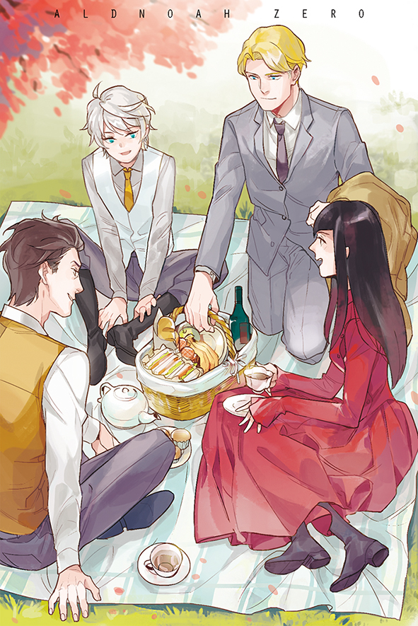 slaine troyard, cruhteo, saazbaum, and orlane (aldnoah.zero) drawn by pella_(summerhat)