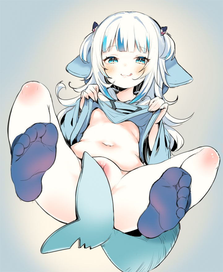 gawr gura (hololive and 1 more) drawn by yazawa_oke