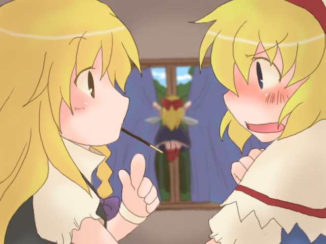 kirisame marisa, alice margatroid, and shanghai doll (touhou) drawn by toto_(hitori_othello)