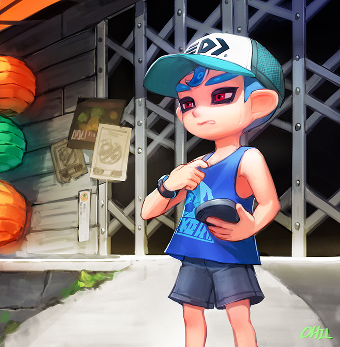octoling player character and octoling boy (splatoon and 1 more) drawn by ohil_(ohil822)