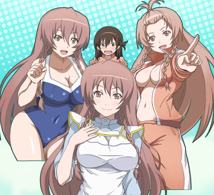 kyouno madoka and de metrio lu yurikano (rinne no lagrange) drawn by banboro_(technobot)