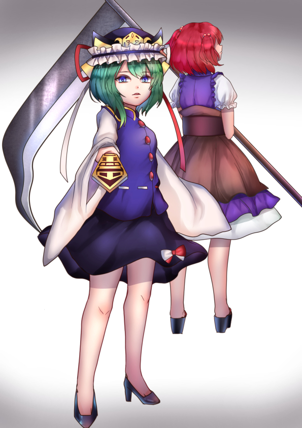 shiki eiki and onozuka komachi (touhou) drawn by sayama_(chiwan0830)