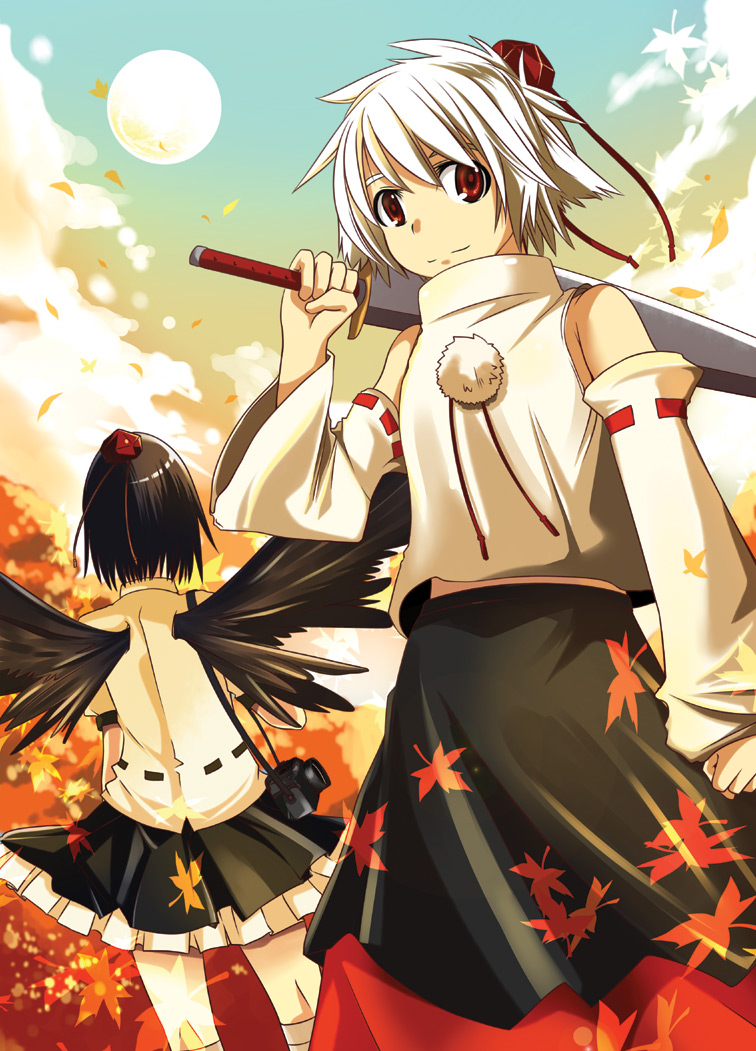 shameimaru aya and inubashiri momiji (touhou) drawn by maturiuta_sorato