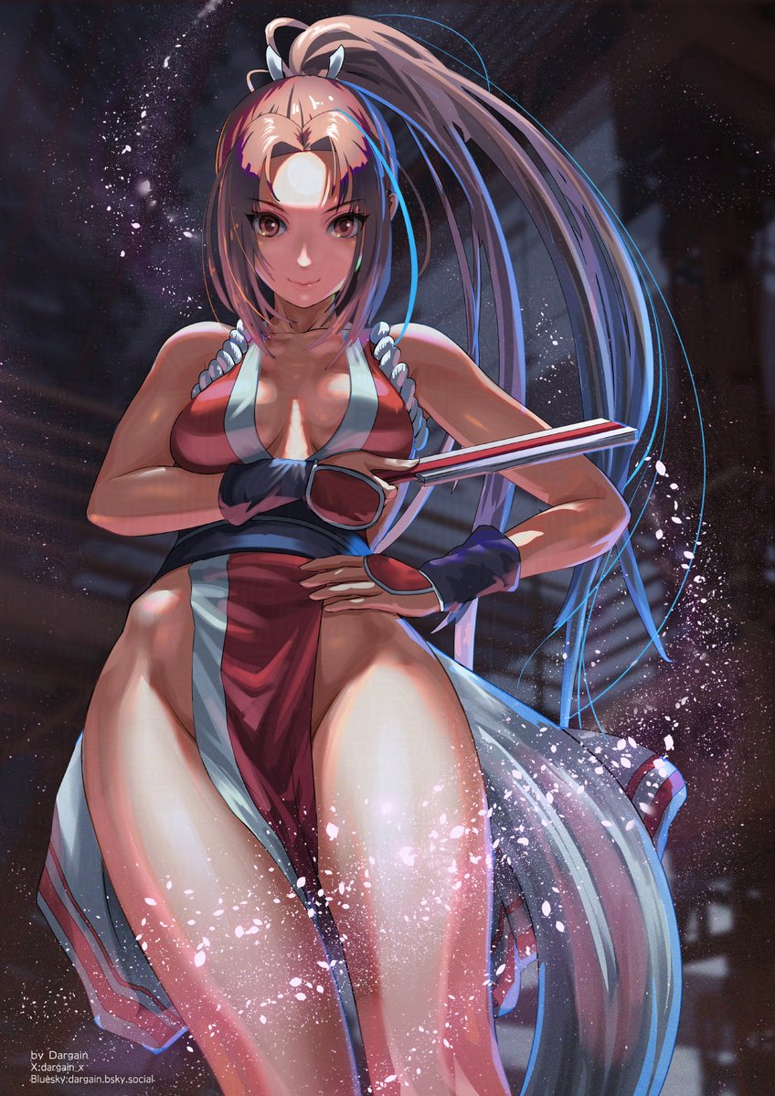 shiranui mai (the king of fighters and 1 more) drawn by dargain_x