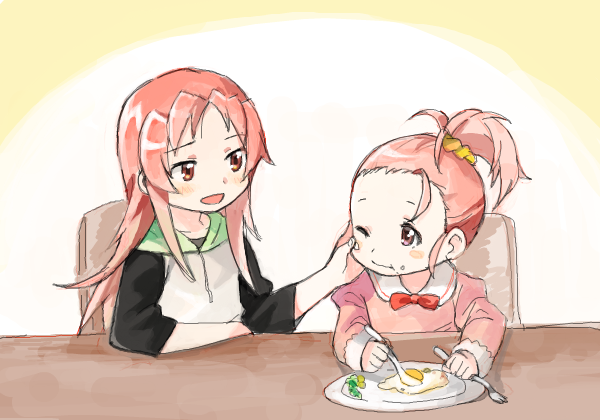 sakura kyoko and sakura momo (mahou shoujo madoka magica) drawn by yoplait