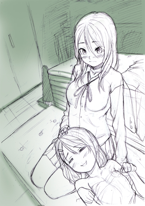 hirasawa yui and tachibana himeko (k-on!) drawn by lasterk