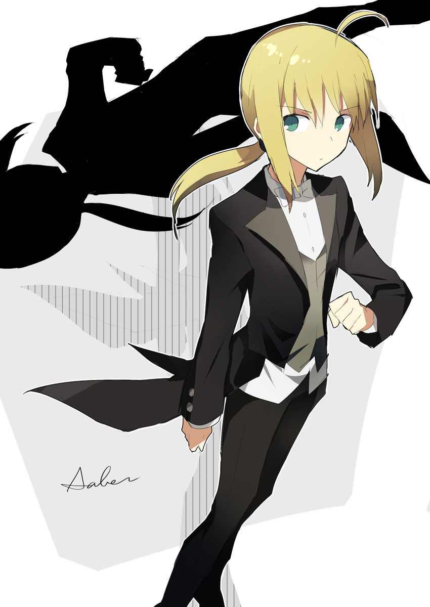 artoria pendragon and saber (fate and 1 more) drawn by hekino_(aoruri)