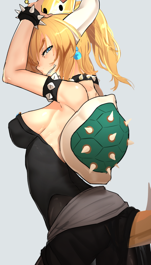 bowsette (mario and 1 more) drawn by i-pan