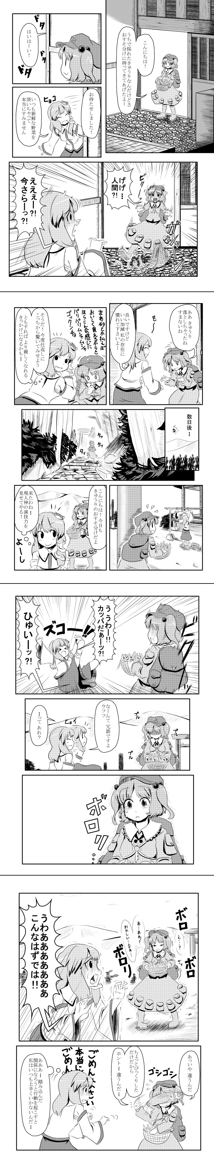kochiya sanae and kawashiro nitori (touhou) drawn by ameimo