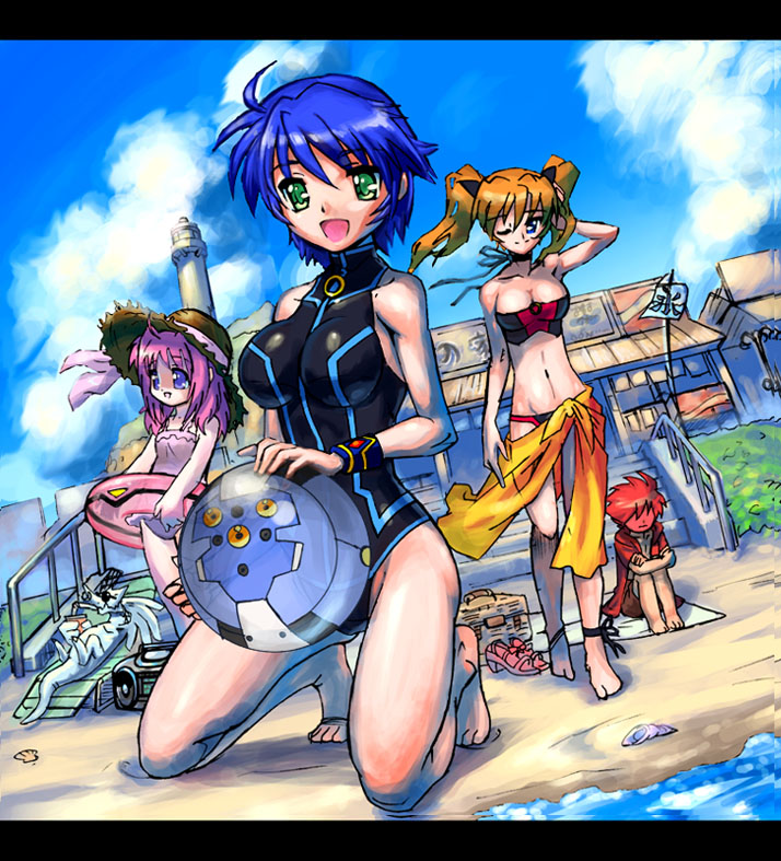 subaru nakajima, teana lanster, caro ru lushe, erio mondial, friedrich, and 1 more (lyrical nanoha and 1 more) drawn by m_ganzy