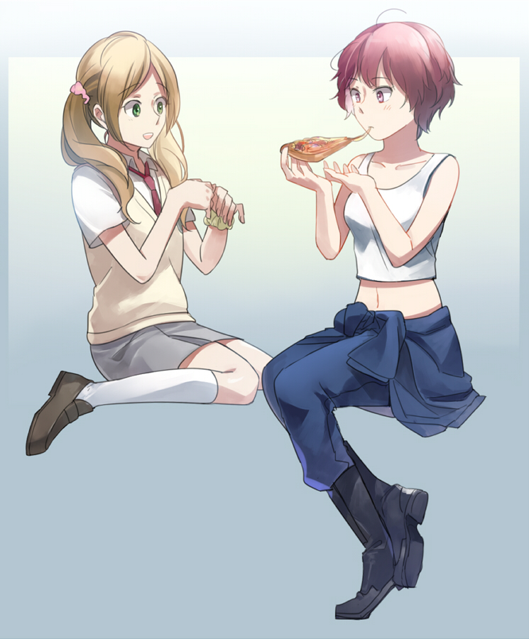 rayet areash and nina klein (aldnoah.zero) drawn by aki_(neyuki41028)