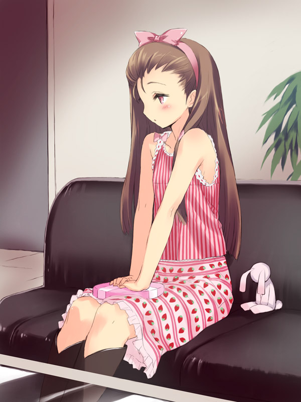 minase iori and usa-chan (idolmaster and 1 more) drawn by kawata_hisashi