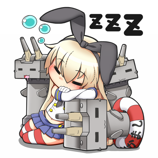 shimakaze and rensouhou-chan (kantai collection) drawn by hinotama_(hinotama422)