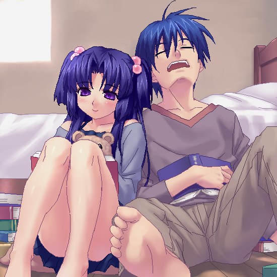 okazaki tomoya and ichinose kotomi (clannad) drawn by zen_(kamuro)