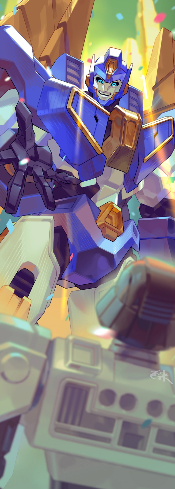 d-16 and sentinel prime (transformers) drawn by inaki_shinrou
