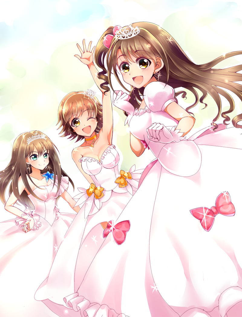 shibuya rin, shimamura uzuki, and honda mio (idolmaster and 1 more) drawn by taka-tsuki