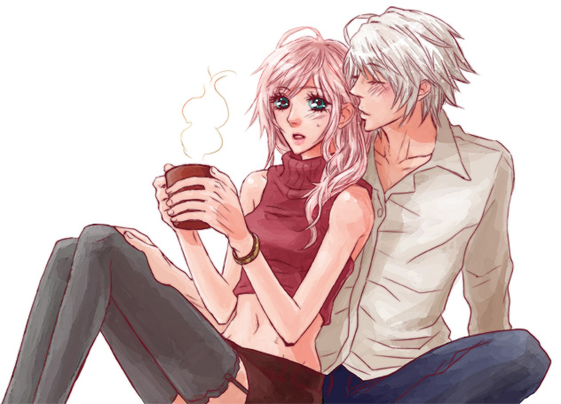lightning farron and hope estheim (final fantasy and 1 more) drawn by yuzu_to