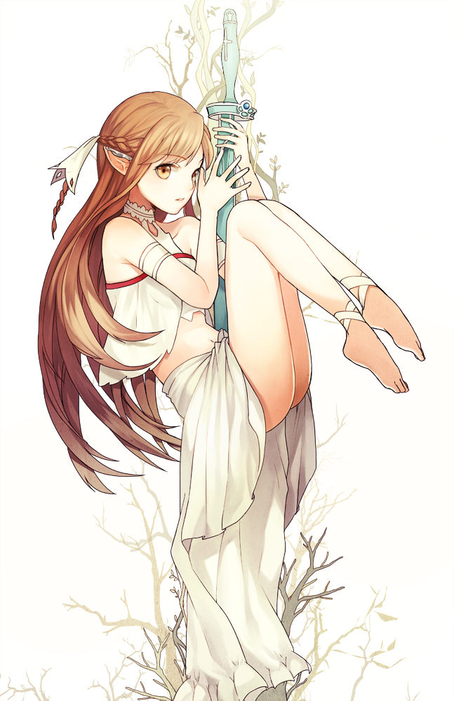 asuna and titania (sword art online) drawn by nagu