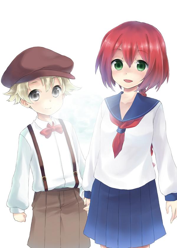 suou pavlichenko and july (darker than black) drawn by kirihara_chiko