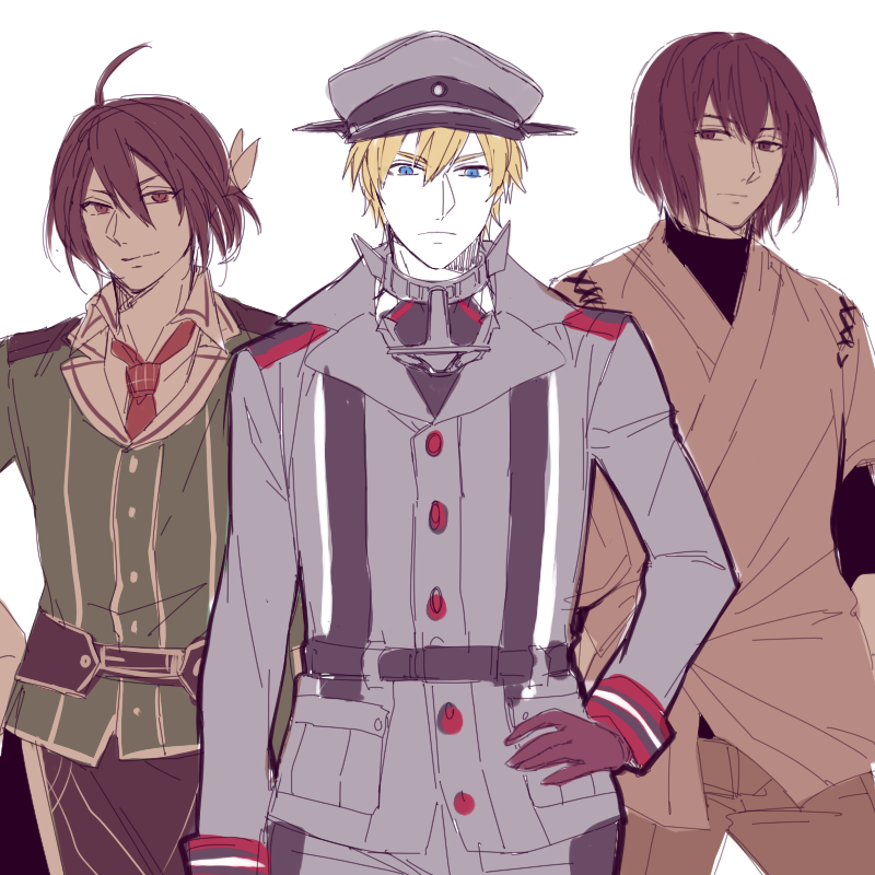 bismarck, hyuuga, tone, and tone kai ni (kantai collection) drawn by nagomi_(mokatitk)