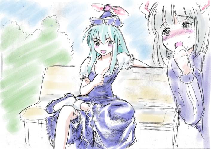 fujiwara no mokou and kamishirasawa keine (touhou and 1 more)
