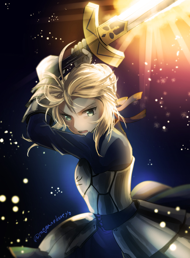 artoria pendragon and saber (fate and 1 more) drawn by omizu_(omz)