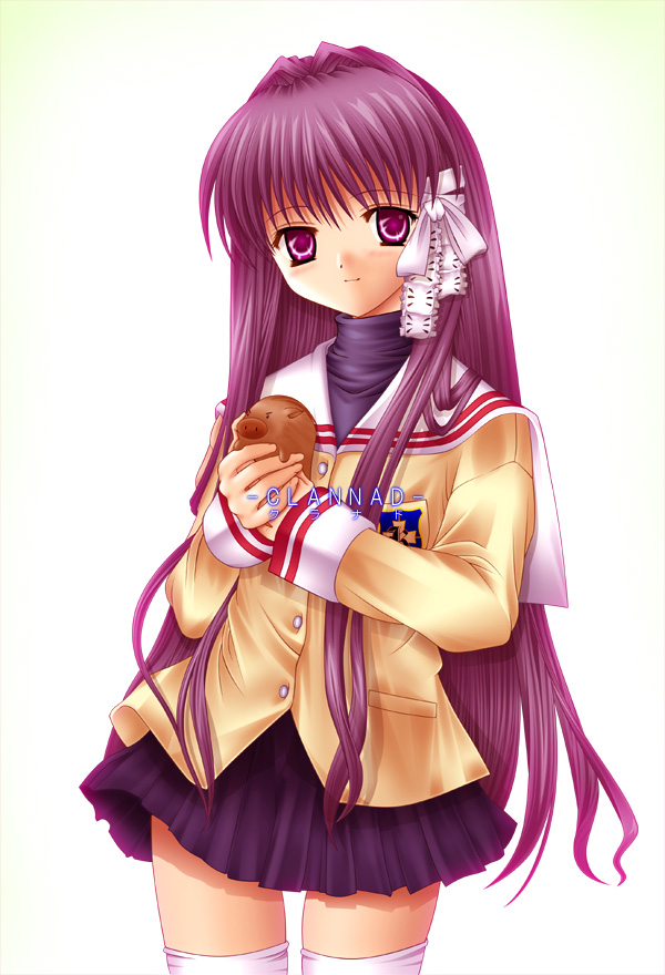 fujibayashi kyou and botan (clannad) drawn by yoshida_inuhito