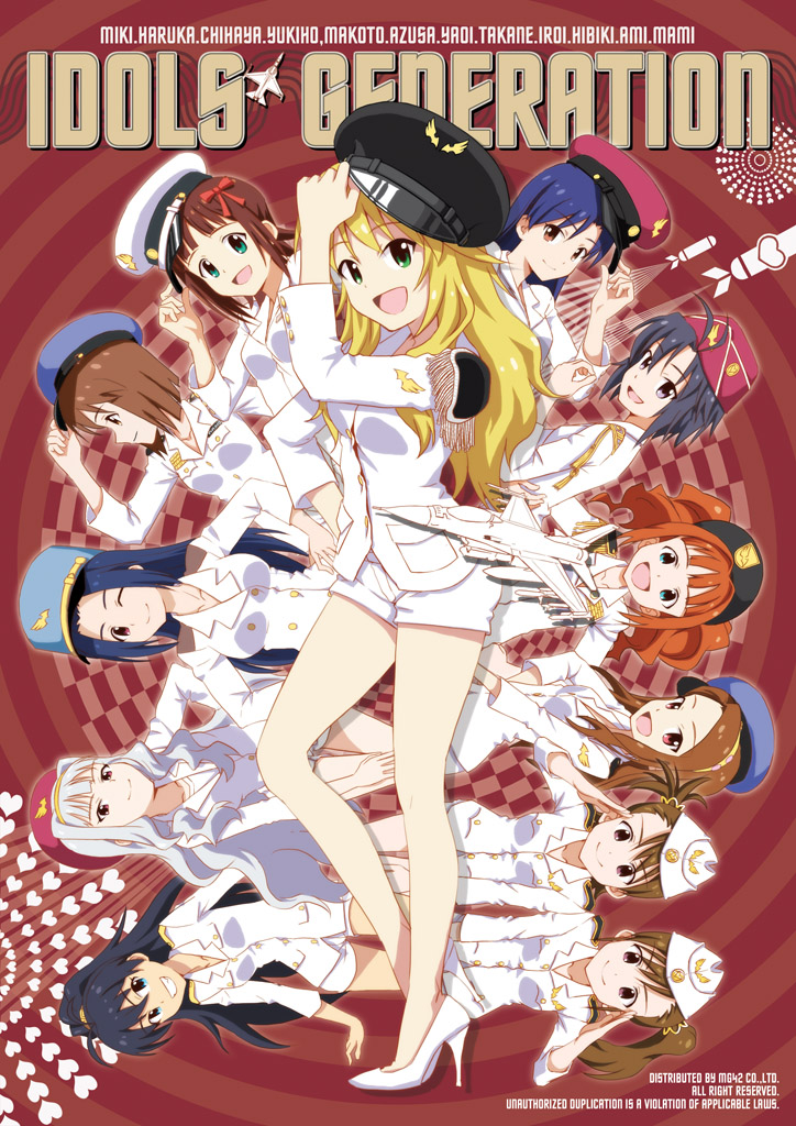 hoshii miki, kisaragi chihaya, amami haruka, kikuchi makoto, shijou takane, and 7 more (idolmaster and 2 more) drawn by bulge1944