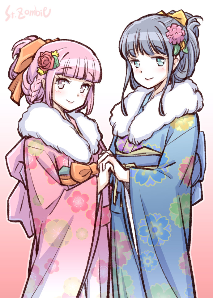 tamaki iroha and nanami yachiyo (mahou shoujo madoka magica and 1 more) drawn by studiozombie