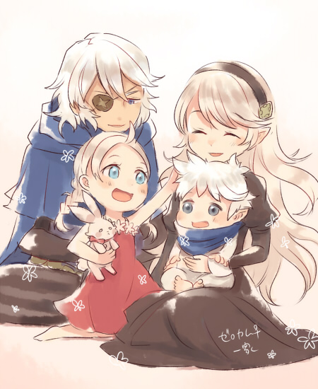 female corrin, nina, niles, and male kana (fire emblem and 2 more) drawn by tefutene
