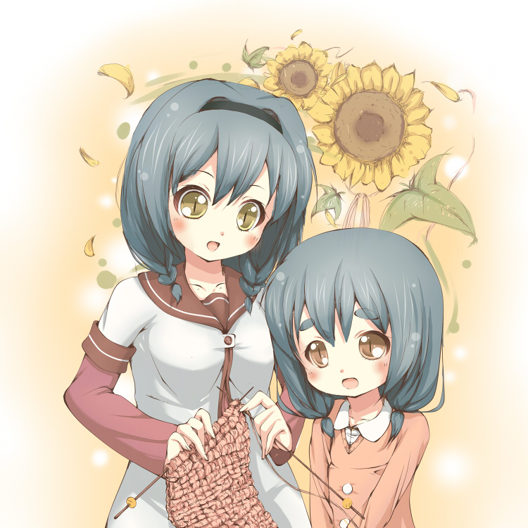 furutani himawari and furutani kaede (yuruyuri) drawn by kuma_(happylocation)