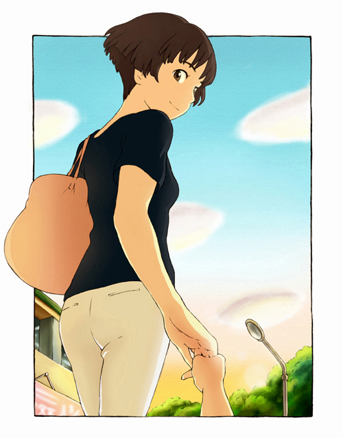 lisa and sousuke (gake no ue no ponyo) drawn by jas_(littlecrime)