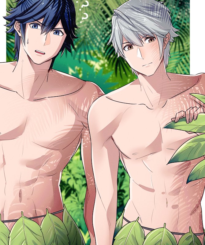 male robin and chrom (fire emblem and 1 more) drawn by ameno_(a_meno0)
