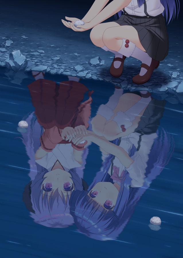 furude rika and hanyuu (higurashi no naku koro ni) drawn by gaou_(babel)