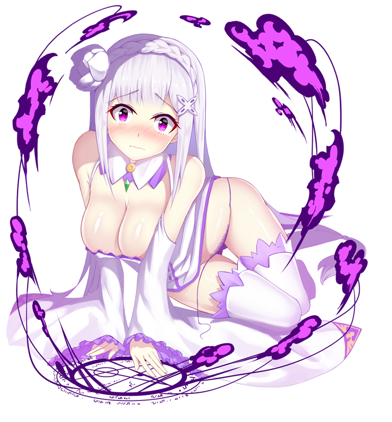 emilia (re:zero kara hajimeru isekai seikatsu) drawn by yuruto